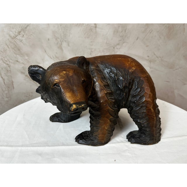 Brown Japanese Wooden Bear, 1960 For Sale - Image 8 of 10
