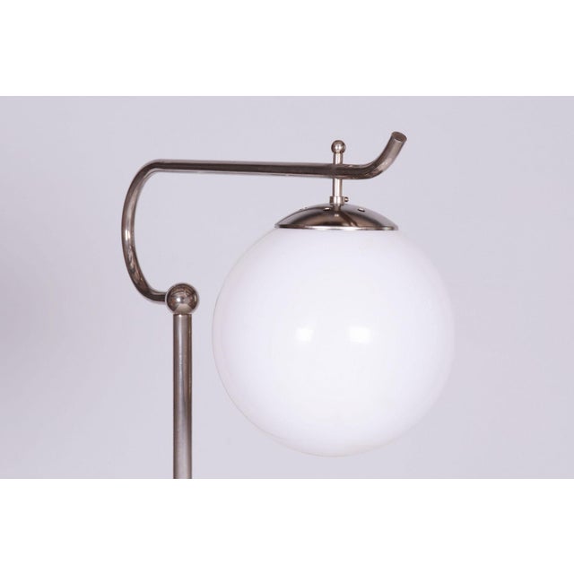 Bauhaus Chrome Floor Lamp attributed to Hynek Gottwald, Former Czechoslovakia, 1930s For Sale - Image 9 of 11