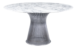 Dining Table with Arabescato Marble Plate by Warren Platner for Knoll International, 1970s