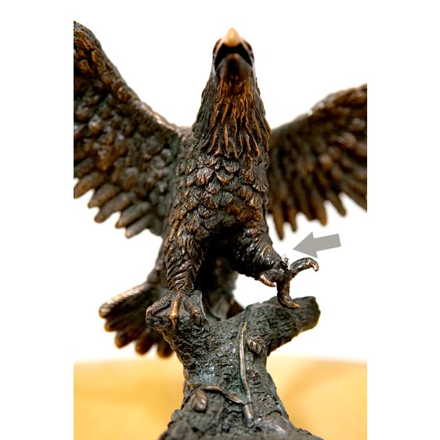 Vintage Copper Plated Eagle In-Flight Sculpture For Sale - Image 11 of 13