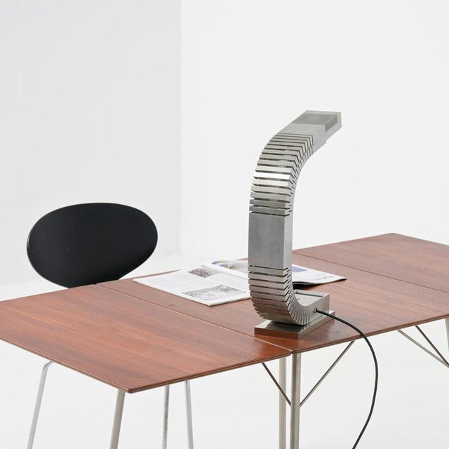 Aluminum Lamp attributed to Serge Mouille, 1950s For Sale - Image 9 of 11