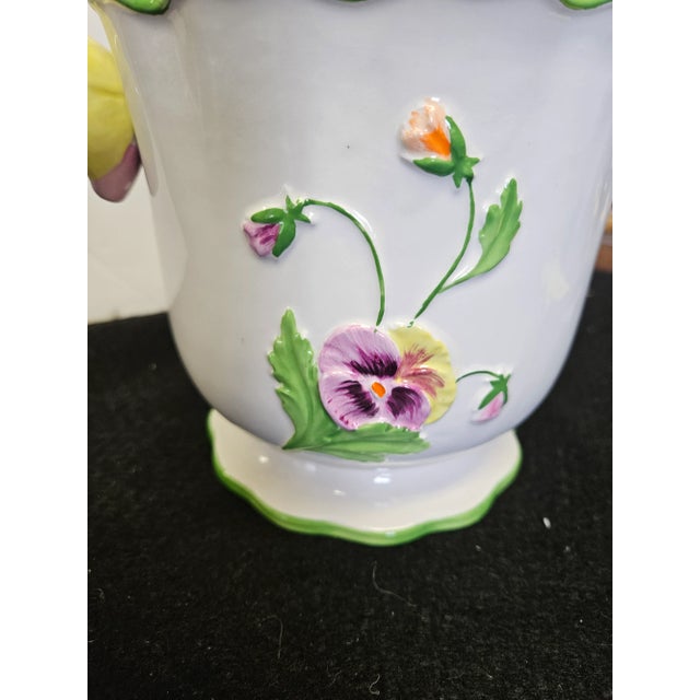 Mid 20th Century Charming Vintage Italian Pottery Cachepot For Sale - Image 5 of 5