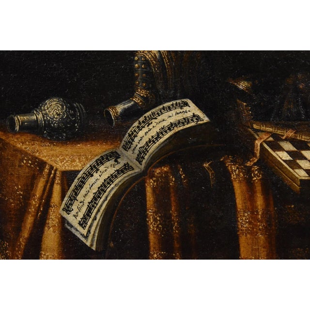 Francesco Noletti Detto Il Maltese, Still Life with Armor, 1640, Oil on Canvas, Framed For Sale - Image 7 of 16