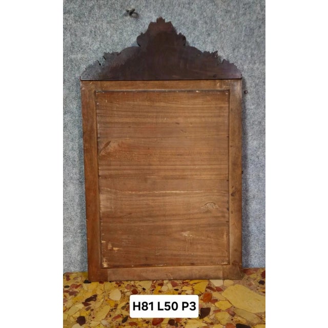 19th Century Napoleon III Carved Mahogany Mirror For Sale - Image 6 of 7