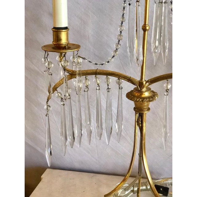 Metal 19th Century Russian Neoclassical Gilded Bronze Table Lamp - a Pair For Sale - Image 7 of 13