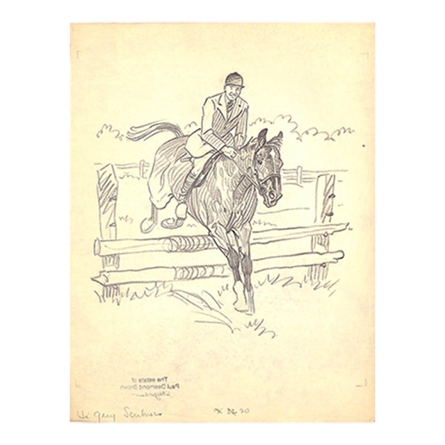 Original 1944 Pencil Drawing From Hi, Guy! The Cinderella Horse by Paul Brown 2 For Sale