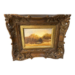 1970s Bert Beirne (B. 1939) Oil on Board or Panel Painting, Landscape. Signed 5x7 For Sale