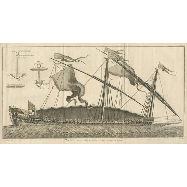 After Jacques Nicolas Bellin, La Réale French Royal Galley, Large Engraving, 1769 For Sale - Image 10 of 10