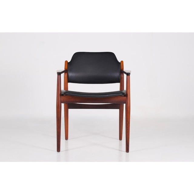 Model 62a armchair by arne vodder for sibast, denmark, 1960s. rosewood frame and natural leather seat. leather and...