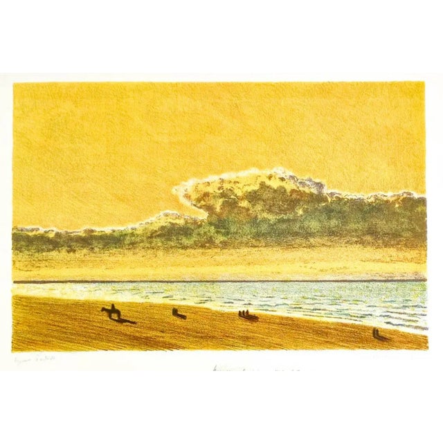 Traditional 1970s Jacques Van Melkebeke Horses on Beach Lithograph For Sale - Image 3 of 3