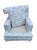Newly professionally upholstered, skirted Lounge Chair in top shelf Linen weave Brunschwig & Fils “Talavera” Crisp Ivory...