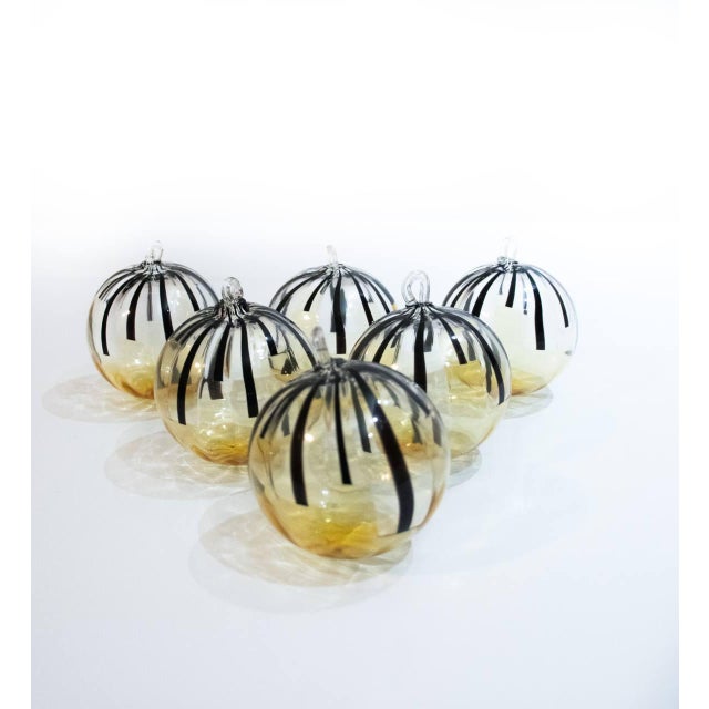 Murano Christmas Baubles by Mariana Iskra for Ribes Studio, Set of 6 For Sale - Image 14 of 14