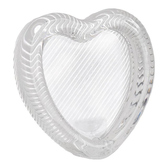 Vintage Glass Striped Heart Portrait Frame For Sale