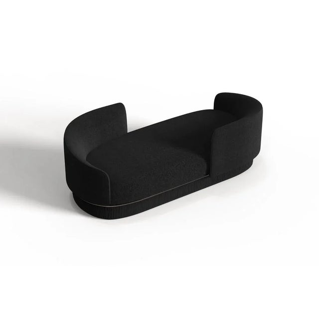 Not Yet Made - Made To Order Modern Gentle Vís a Vís in Black Fabric and Bronze Metal by Javier Gomez For Sale - Image 5 of 5