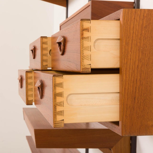 Vintage Teak Wall Unit by Kai Kristiansen for FM Mobler, 1960s For Sale - Image 10 of 18