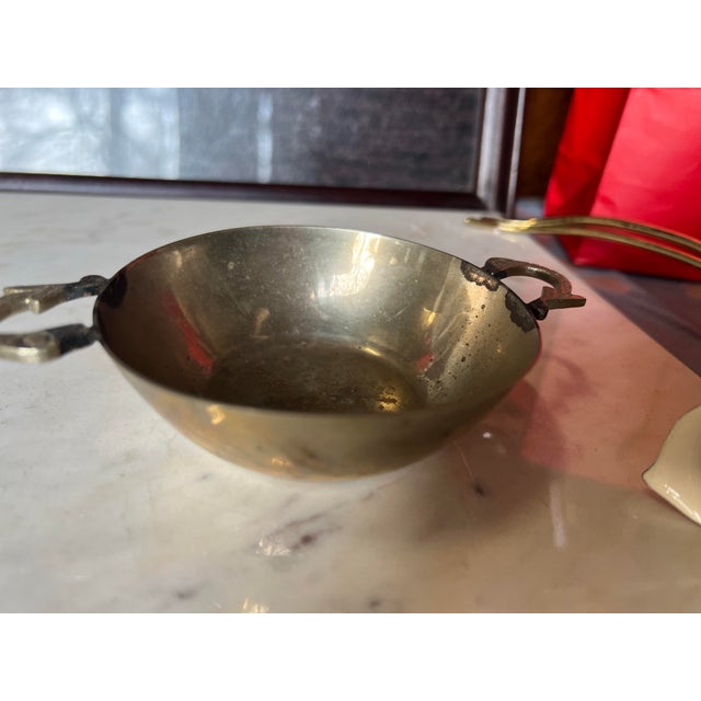 Boho Chic 1970s Silver-Tone Chile Handmade Bowl With Decorative Handles For Sale - Image 3 of 8