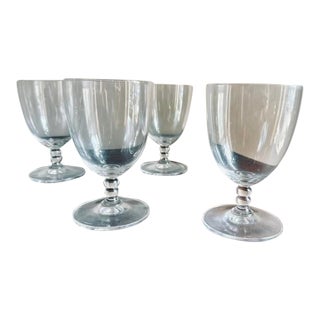 Vintage, 1950s Mid-Century Modern Lead Crystal Coupe Glasses - Set of 4 For Sale