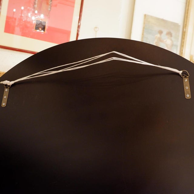 Brown Round Decorative Mirrors, Set of 2 For Sale - Image 8 of 9