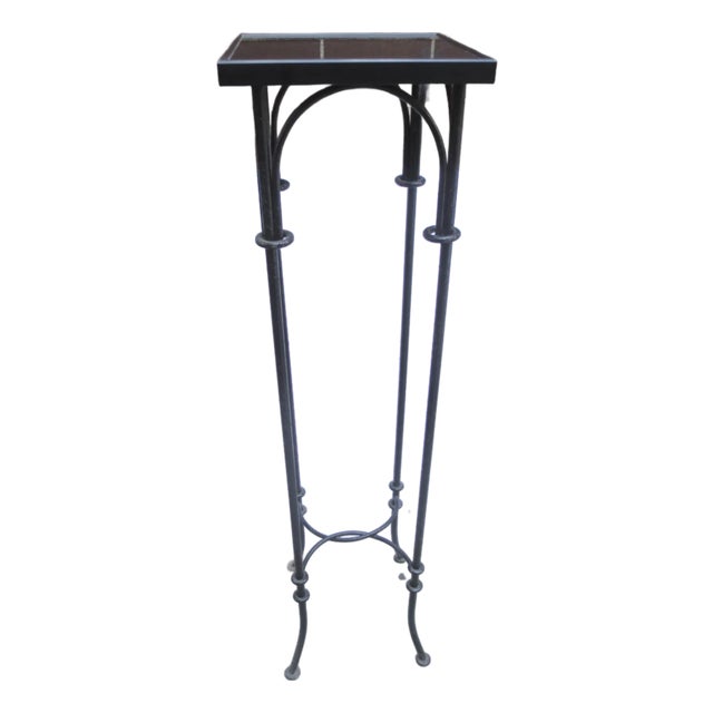 Arts and Crafts Iron Pedestal/Plant Stand For Sale