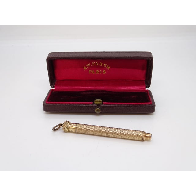 19th Century Gold-Plated Pencil Case from A. W. Faber, France For Sale - Image 11 of 18