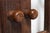Mid-Century Modern 16 Pane Wood Door With Wooden Knob For Sale - Image 3 of 10