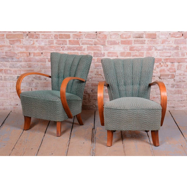 Art Deco Armchairs in Beech, Czech, 1920s, Set of 2 For Sale - Image 3 of 15