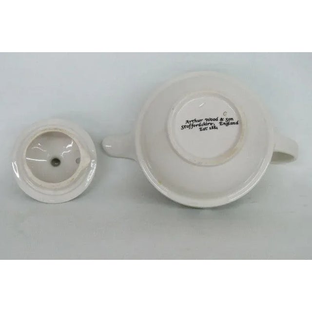 White Arthur Woodnd Son Staffordshire England Desserts Cakes Pastries Teapotb For Sale - Image 8 of 11