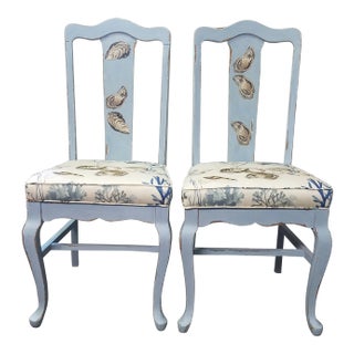 Painted Antique Chairs- a Pair For Sale