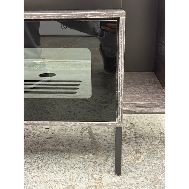 Wood Bdi Cavo Model 8167 Graphite Home Theater Cabinet For Sale - Image 7 of 12