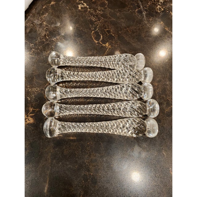 Transparent Cambridge Glass Cocktail Muddlers For Sale - Image 8 of 8