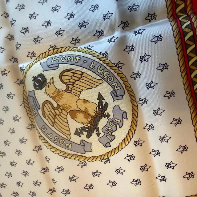 This vintage 1990s silk scarf by Celine Paris is a masterclass in equestrian-inspired luxury. Featuring the "Messageries...