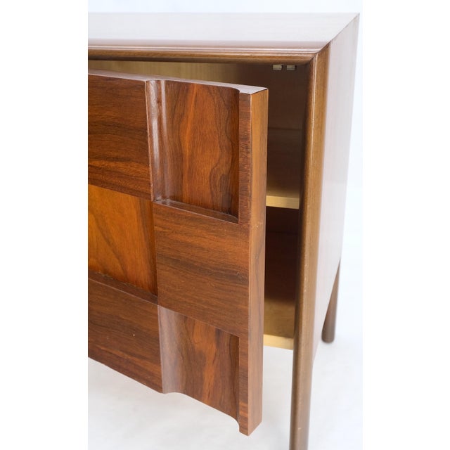 Pair Swedish Walnut Birch Int Block Front Door End Side Tables Night Stands Mint For Sale - Image 6 of 13