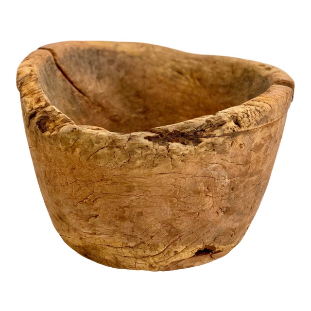 Vintage Rustic Tree Trunk Planter For Sale