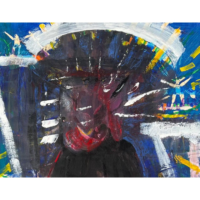 "Spirit of the Buffalo" - Las Vegas Abstract Expressionist Figurative by Addison Robichaud For Sale - Image 4 of 5