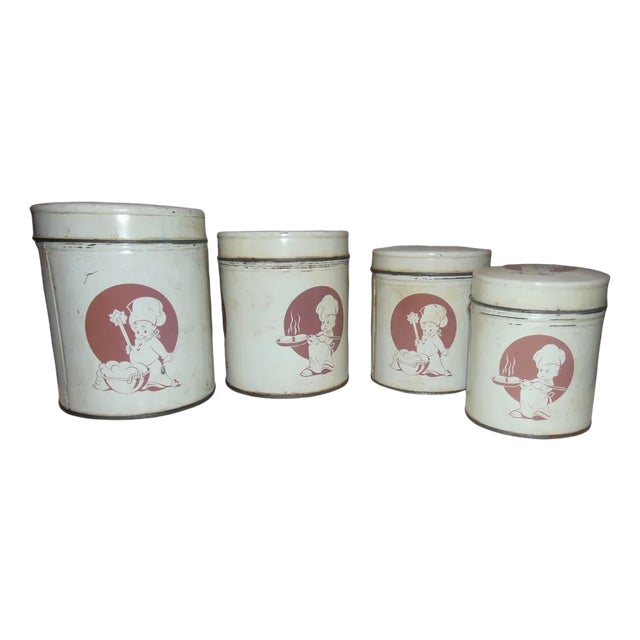 Art Deco Spice Containers, Set of 4 For Sale