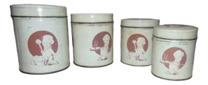 Art Deco Spice Containers, Set of 4