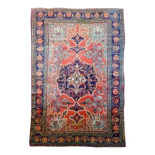 19th Century Sarouk Farahan Rug For Sale