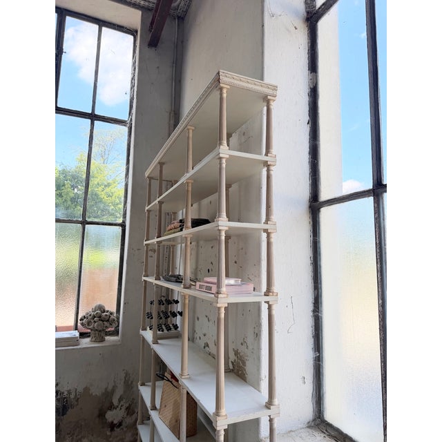 Napoleon White Patinated Bookcase, 1890s For Sale - Image 11 of 18