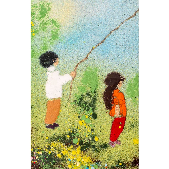 Mid 20th Century Vintage Louis Cardin Enamel on Copper Painting, Signed & Numbered, Gilt Frame For Sale - Image 5 of 11