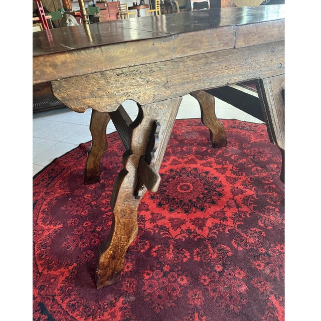 Trestle Table, 17th Century For Sale - Image 4 of 11