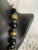 Italian Vintage Italian Murano Black & Gold Floral Art Glass Bead Necklace – Applied Roses For Sale - Image 3 of 4