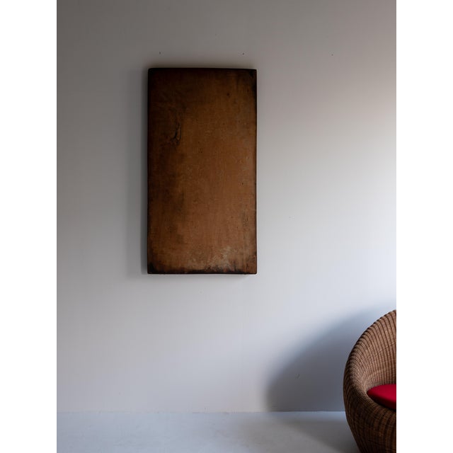 Japanese Antique Wooden Board 1860s-1900s / Abstract Art Wabisabi For Sale - Image 12 of 13