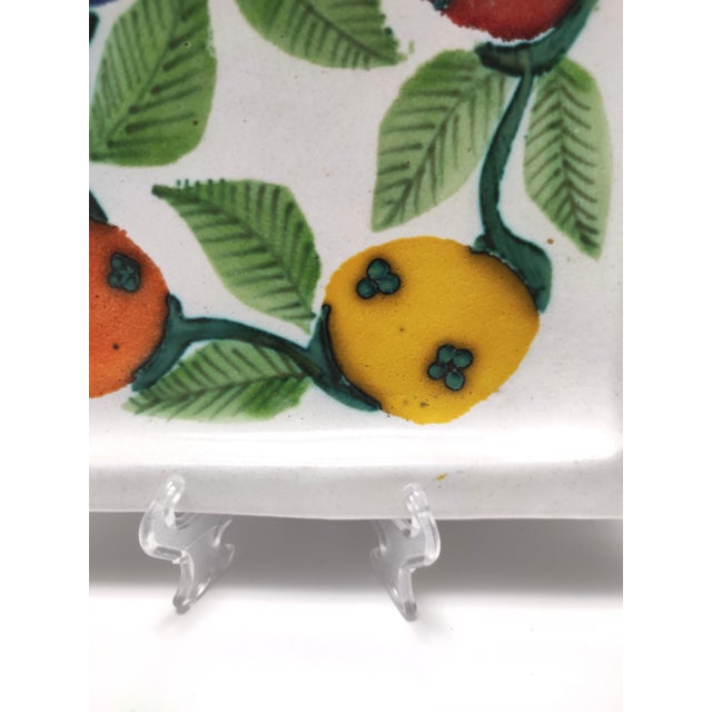 Vintage Hand-Crafted Square Earthenware Plates from De Simone, Italy, 1964, Set of 6 For Sale - Image 11 of 18