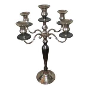 Vintage 1950s Metal 5 Candle Candelabra Torch Light
