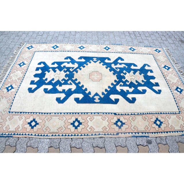 Decorative Anatolian Vintage Carpet For Sale - Image 6 of 11