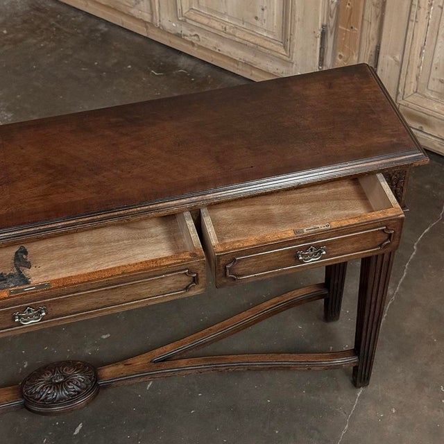 English Mahogany Neoclassical Console ~ Sofa Table For Sale - Image 17 of 18