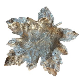 Vintage Sterling Silver Maple Leaf Dish- R. Blackinton & Co. For Sale