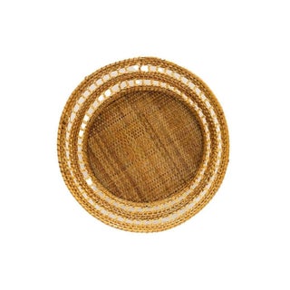 Round Woven Basket, 15" For Sale
