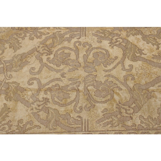 1970s Vintage 8 X 10 Low Pile Oriental Area Rug For Sale - Image 5 of 15