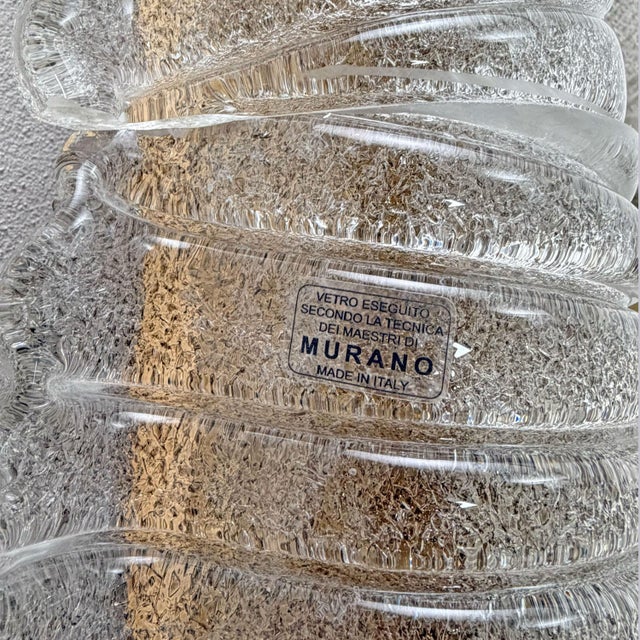 Mid-Century Modern Italian Sculptural Backlit Mirror in Murano Glass and Brass, 2000s For Sale - Image 10 of 11